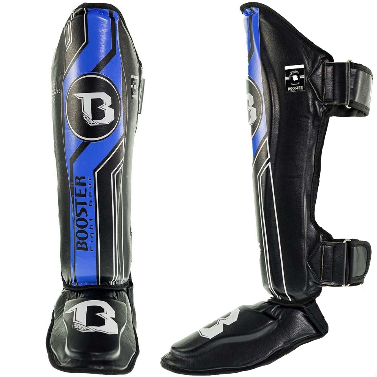 Booster Shinguards Kickboxing Pro Range BSG V9 Black Blue FIGHTWEAR