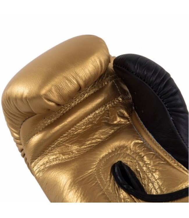 Joya POWER MAX Kickboxhandschuhe Gold Schwarzes Leder