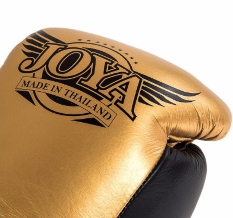 Joya Joya POWER MAX Kickboks Handschoenen Goud Zwart Leder