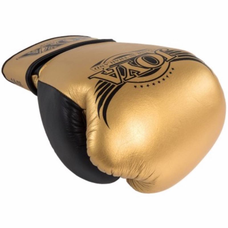 Joya Joya POWER MAX Kickboks Handschoenen Goud Zwart Leder