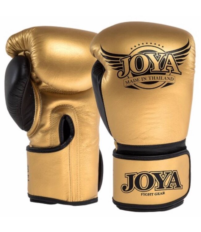 Joya Joya POWER MAX Kickboks Handschoenen Goud Zwart Leder