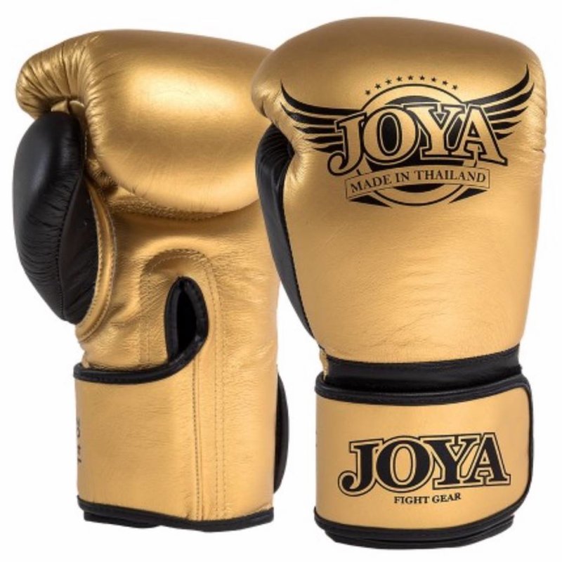 Joya Joya POWER MAX Kickboks Handschoenen Goud Zwart Leder