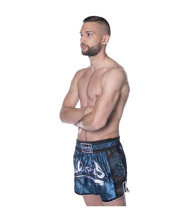 8 Weapons Muay Thai Short Carbon Yantra Petrol