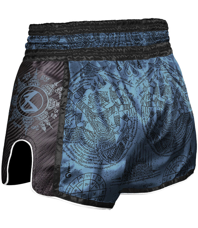 8 Weapons Muay Thai Short Carbon Yantra Petrol