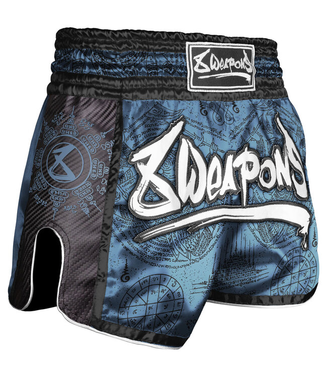8 Weapons Muay Thai Short Carbon Yantra Petrol
