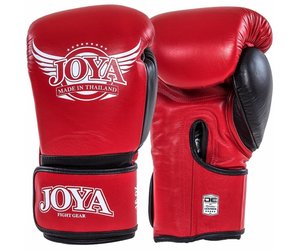 Joya POWER MAX Kickboxing Gloves Red Black Leather - SHOP EUROPE