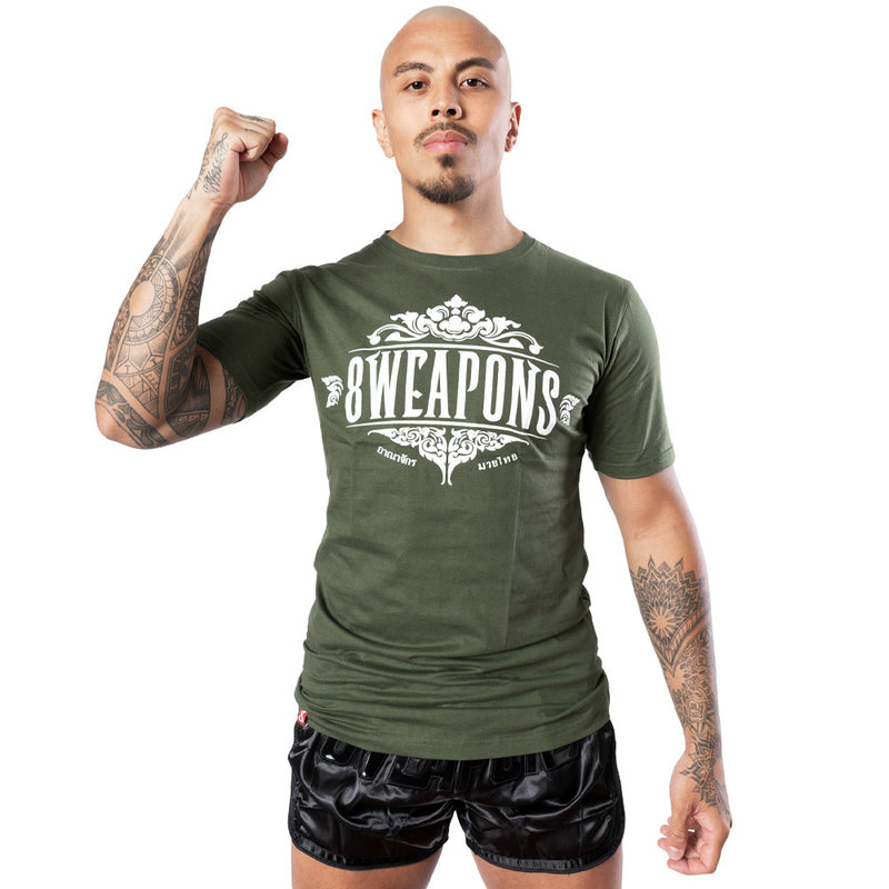 8 Weapons 8 WEAPONS T Shirt Majestic Olive Green