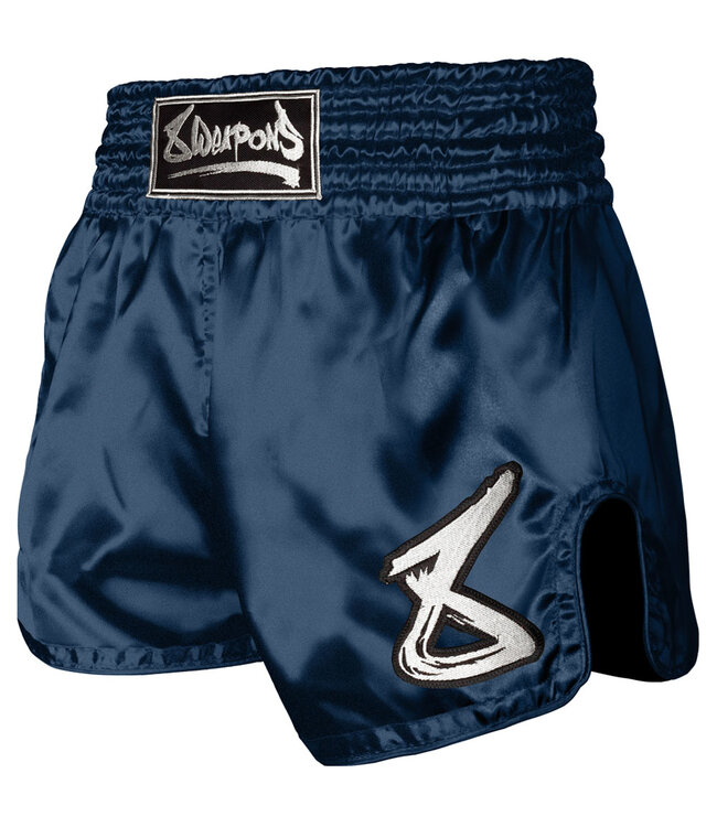 8 WEAPONS Strike Muay Thai Kickboxing Shorts Blau Weiß