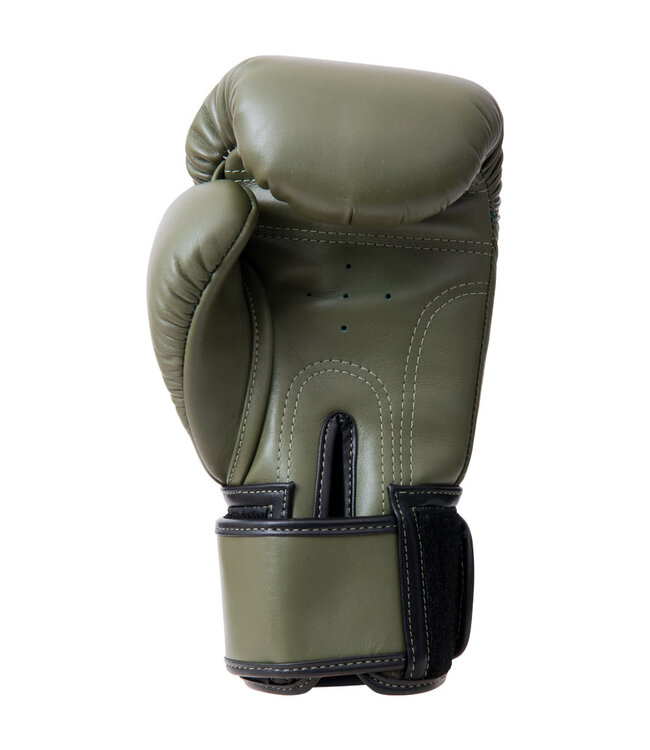 8 Weapons Big 8 Premium Bokshandschoenen Leder Olijfgroen