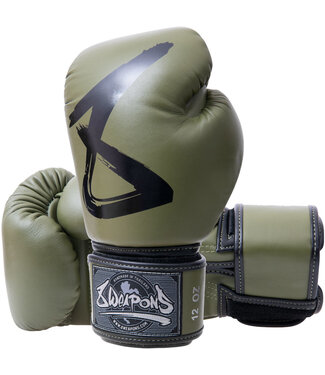 8 Weapons 8 Weapons Big 8 Premium Boxhandschuhe Leder Olivgrün