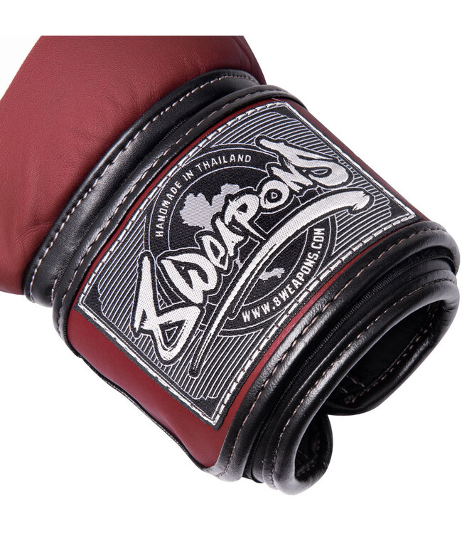 8 WEAPONS Big 8 Premium Boxing Gloves Leather Burgundy