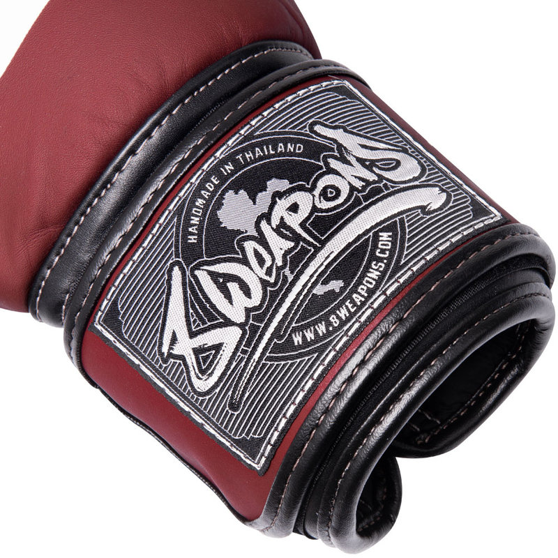 8 Weapons 8 WEAPONS Big 8 Premium Boxing Gloves Leather Burgundy