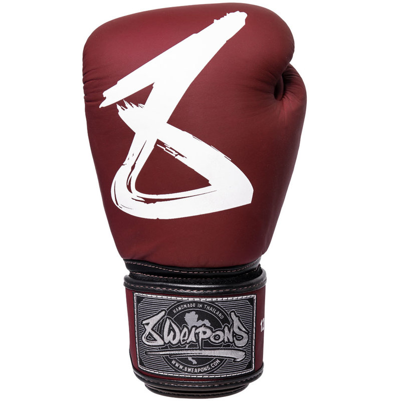 8 Weapons 8 WEAPONS Big 8 Premium Boxing Gloves Leather Burgundy