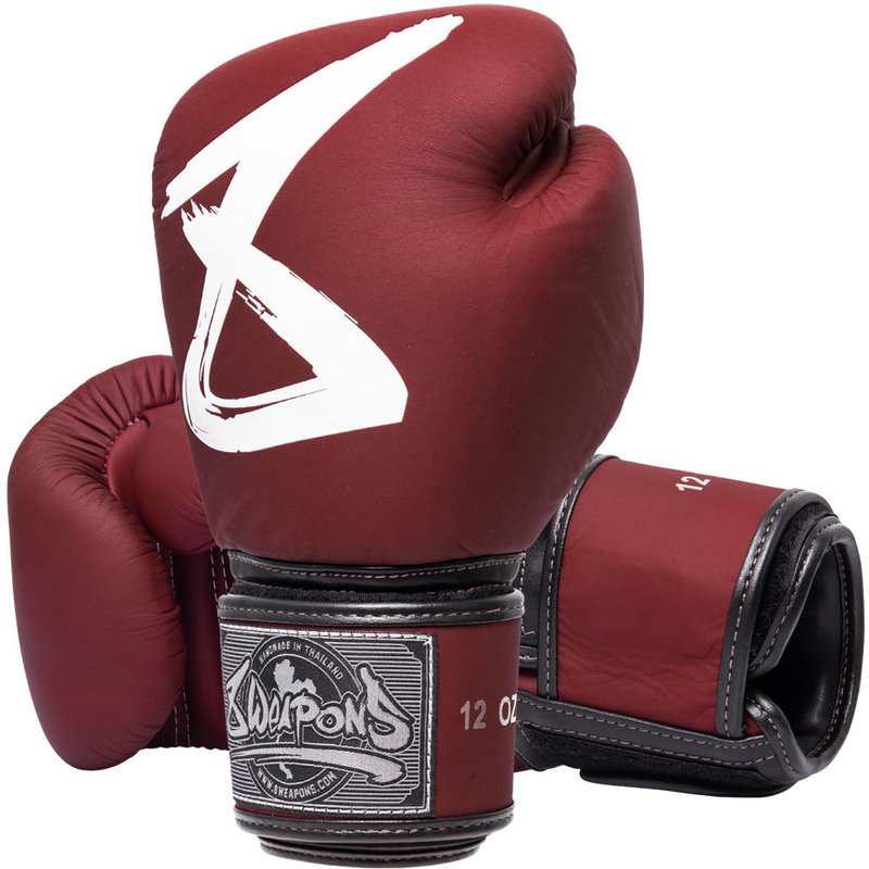 8 Weapons 8 WEAPONS Big 8 Premium Boxing Gloves Leather Burgundy