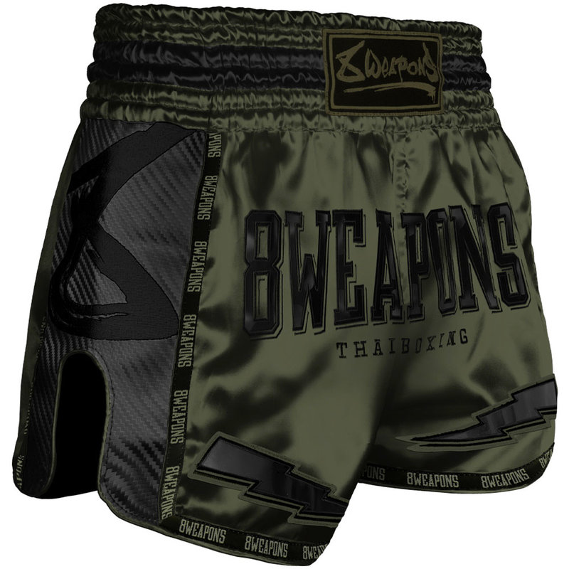 8 Weapons 8 WEAPONS Muay Thai Shorts Carbon Underworld Olivgrün