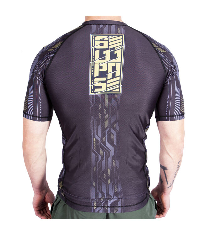 8 WEAPONS Rashguard Short Sleeves SAMURAI 2.0 Gold