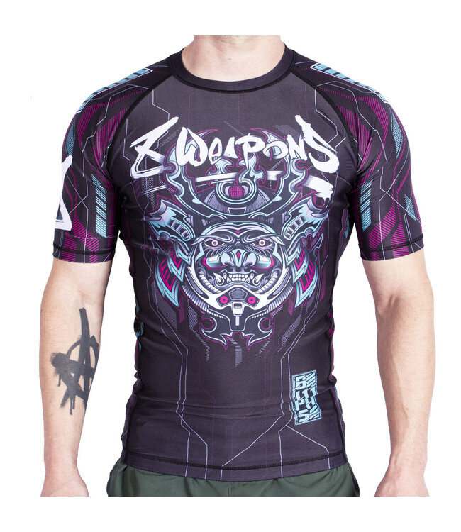 8 Weapons 8 WEAPONS Rashguard Kurzarm SAMURAI 2.0 CYBER