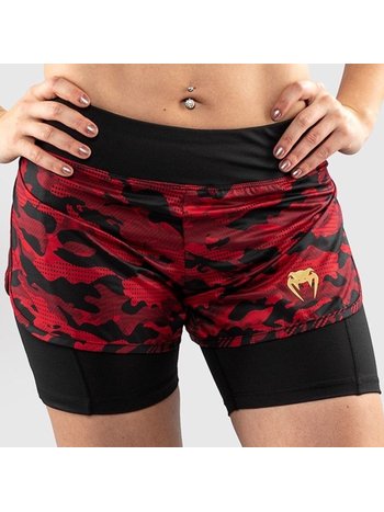 Venum Venum Defender 2.0 Hybrid Compression Shorts Dames Zwart Rood