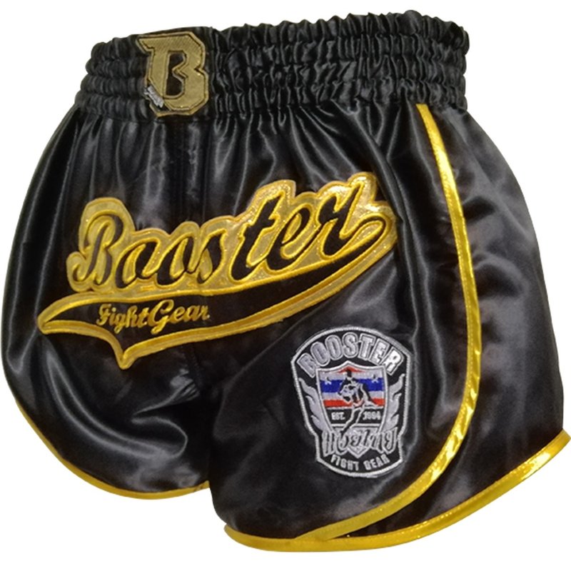 Booster Booster Kickboks Broek Retro Slugger 1 Zwart Goud