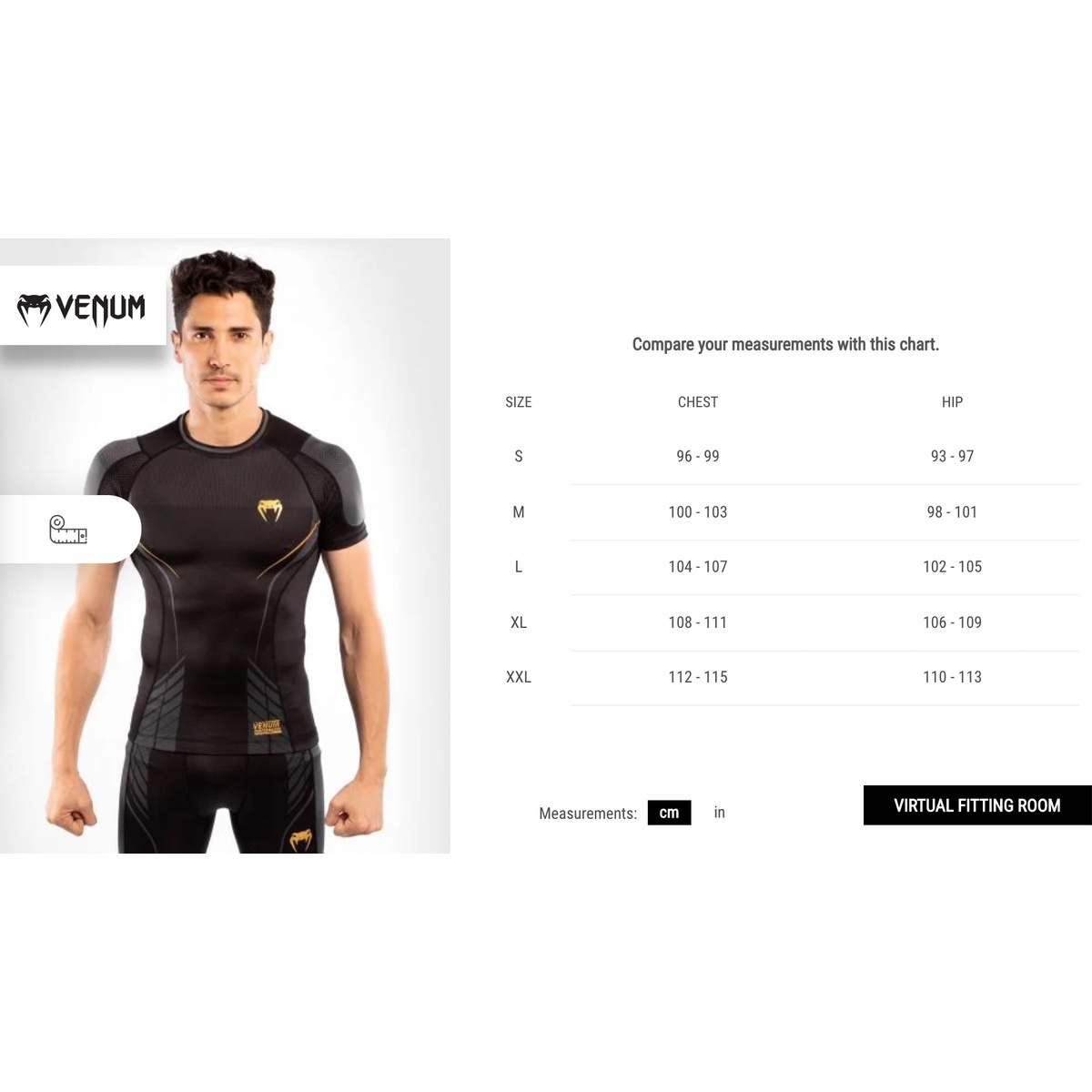 Venum Venum Athletics Compressie T-shirt Rash Guard L/S Zwart Goud
