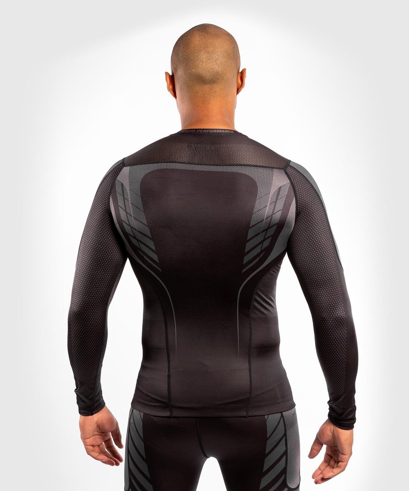 Venum Venum Athletics Compression T-Shirt Rash Guard L/A Schwarz Gold