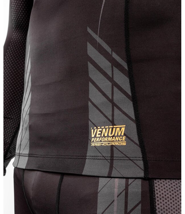 Venum Athletics Compression T-shirt Rash Guard L/S Black Gold