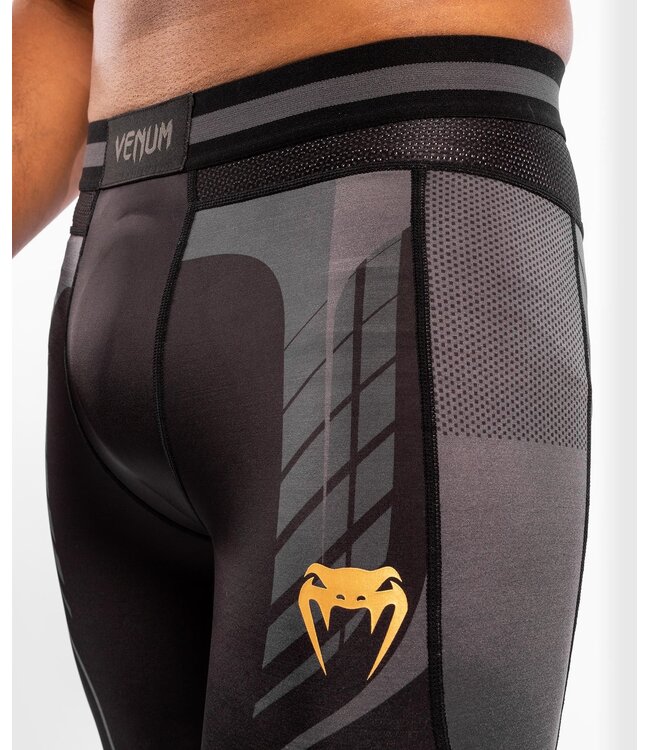 Venum Athletics Sport Kompressionshose Tights Schwarz Gold