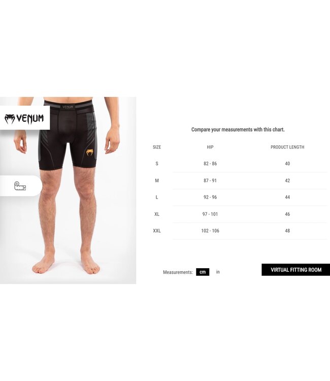 Venum Athletics Vale Tudo Kompression Shorts Schwarz Gold