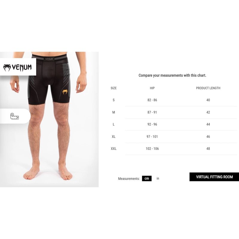 Venum Venum Athletics Vale Tudo Compressie Short Zwart Goud