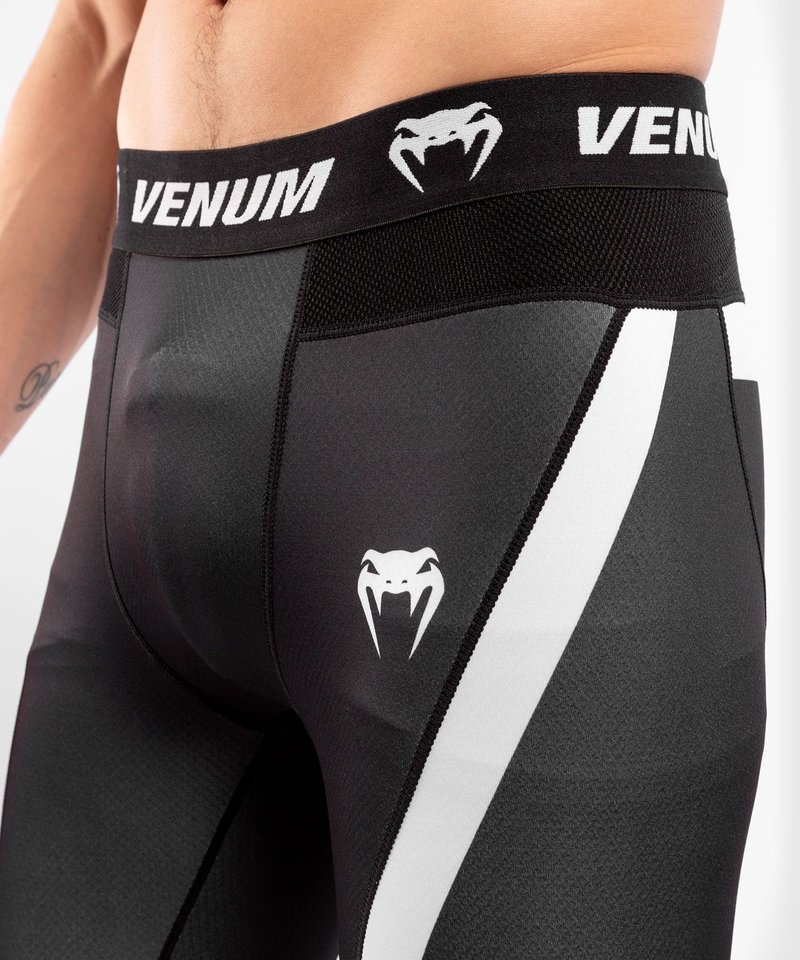 Venum Venum No Gi 3.0 Kompressionshose Tights Schwarz Weiß