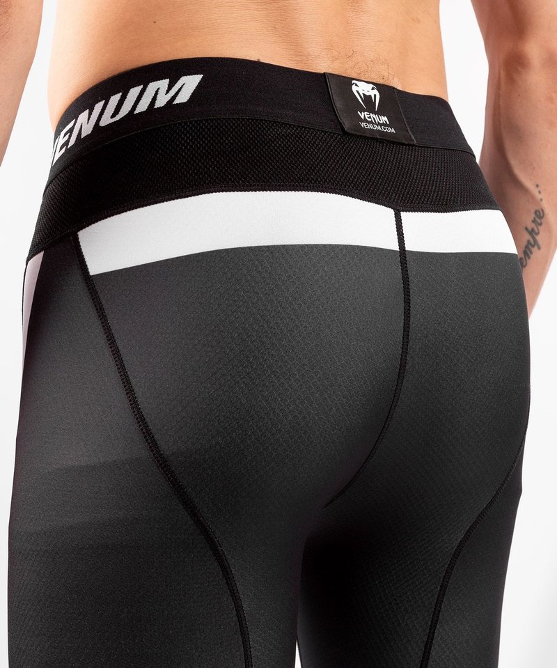 Venum Venum No Gi 3.0 Kompressionshose Tights Schwarz Weiß