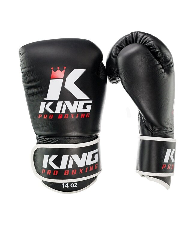 King Pro Boxing Kickboks Handschoenen Zwart KPB/BG 3 Leder