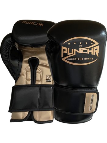PunchR™  PunchR™ Pro Range Boxing Gloves Black Gold