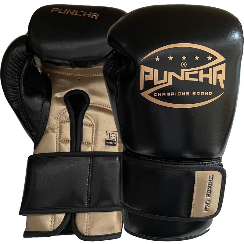 PunchR™  PunchR™ Pro Range Boxing Gloves Black Gold