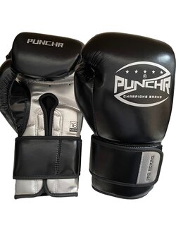 PunchR™  PunchR™ Pro Range Boxhandschuhe Schwarz Silber