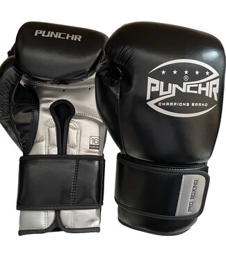 PunchR™  PunchR™ Pro Range Boxhandschuhe Schwarz Silber