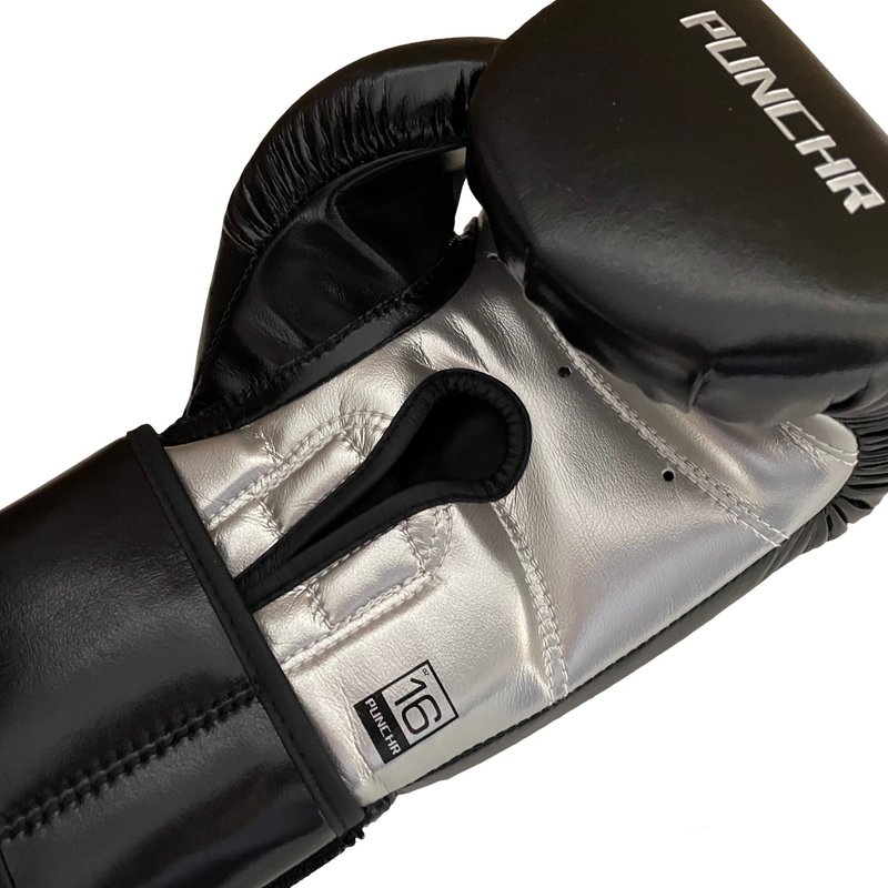 PunchR™  PunchR™ Pro Range Boxhandschuhe Schwarz Silber