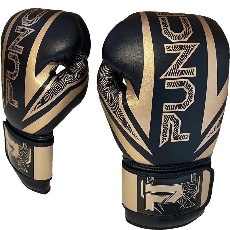 PunchR™  PunchR™ Boxhandschuhe Electric Schwarz Gold Mikrofaser