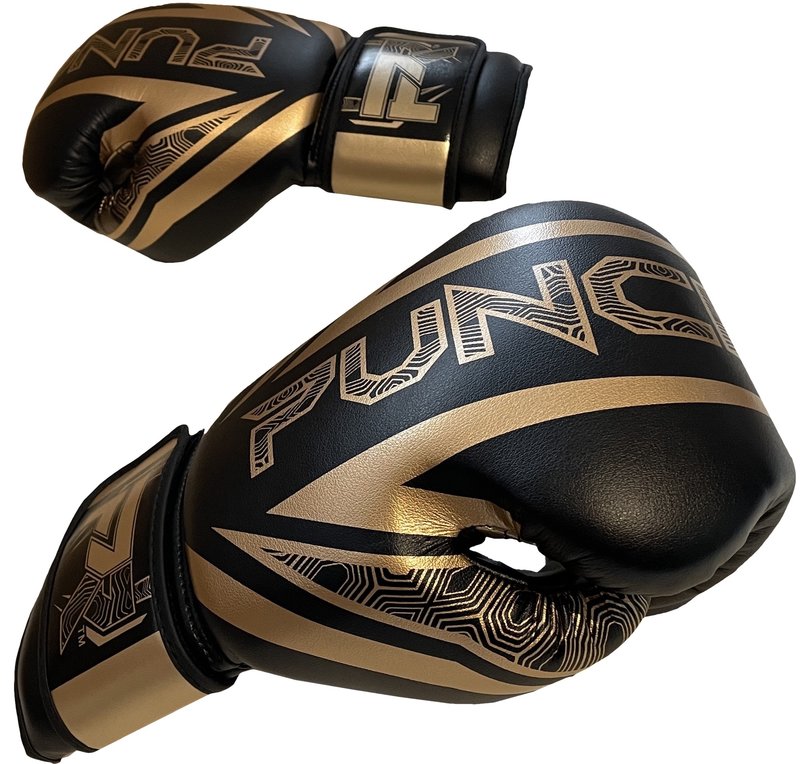 PunchR™  PunchR™ Electric Boxing Gloves Black Gold Microfiber