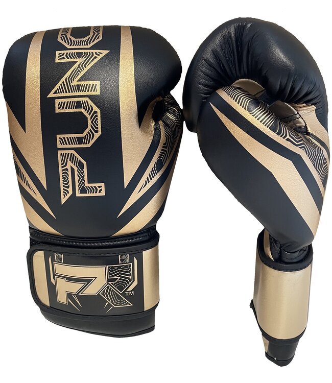 PunchR™ Bokshandschoenen Electric Zwart Goud Microfiber