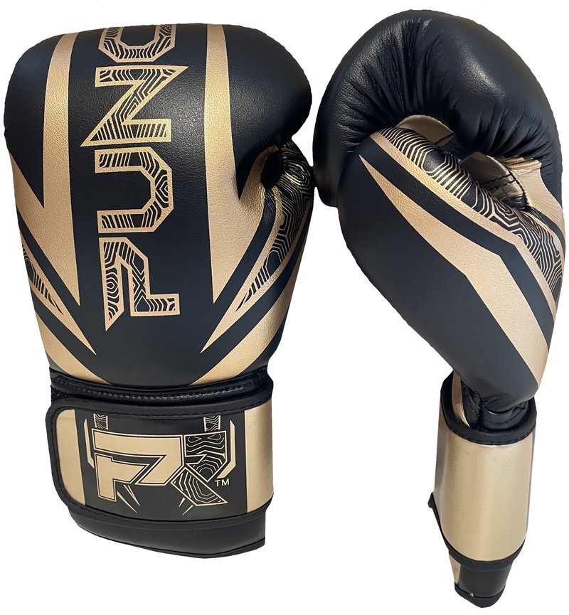 PunchR™  PunchR™ Electric Boxing Gloves Black Gold Microfiber