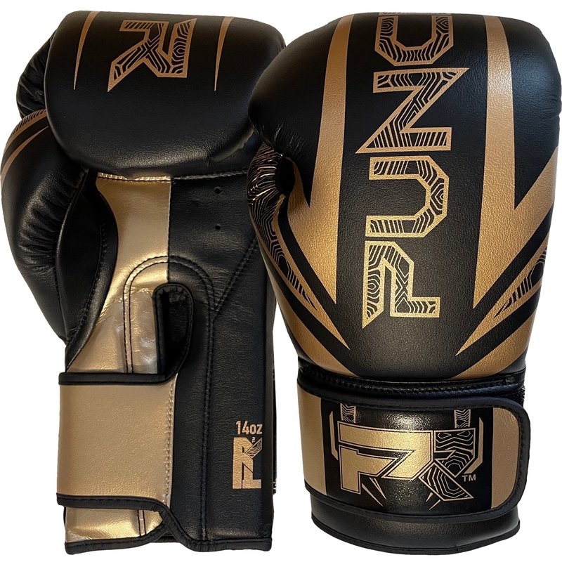 PunchR™  PunchR™ Boxhandschuhe Electric Schwarz Gold Mikrofaser