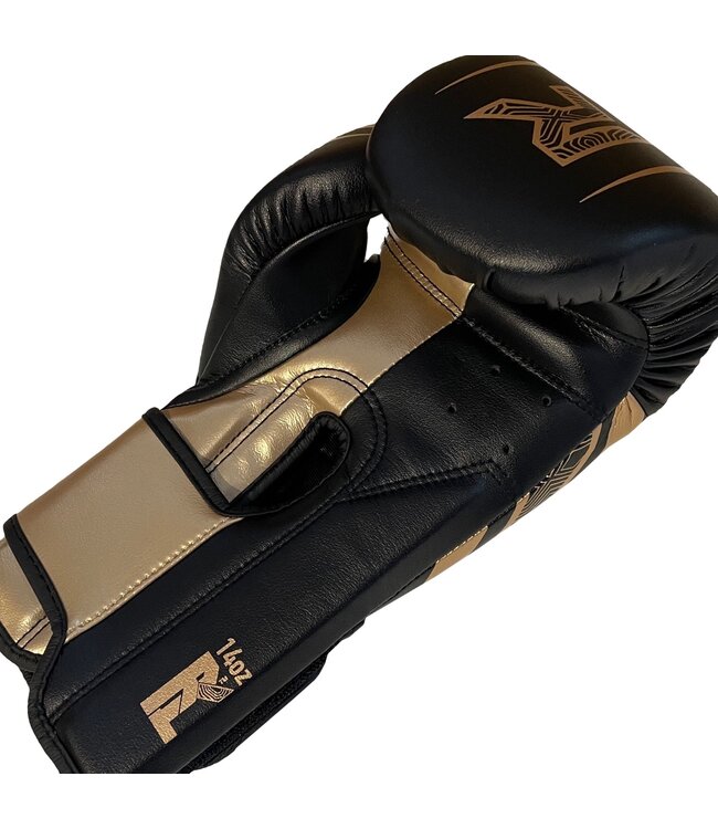 PunchR™ Bokshandschoenen Electric Zwart Goud Microfiber