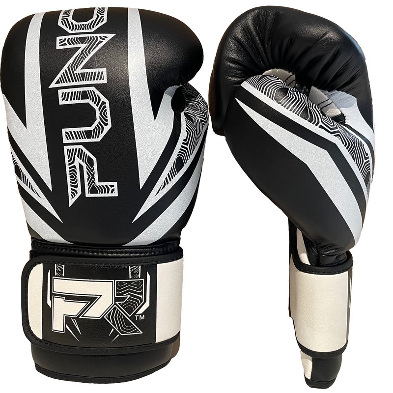 PunchR™  PunchR™ Boxhandschuhe Electric Schwarz Weiß Mikrofaser