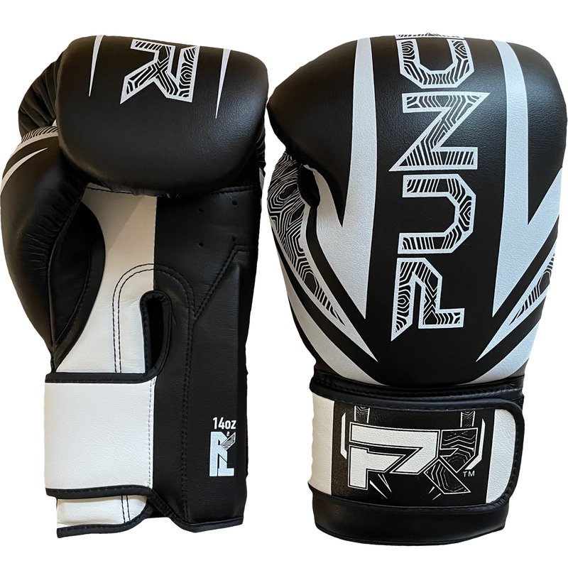 PunchR™  PunchR™ Boxhandschuhe Electric Schwarz Weiß Mikrofaser