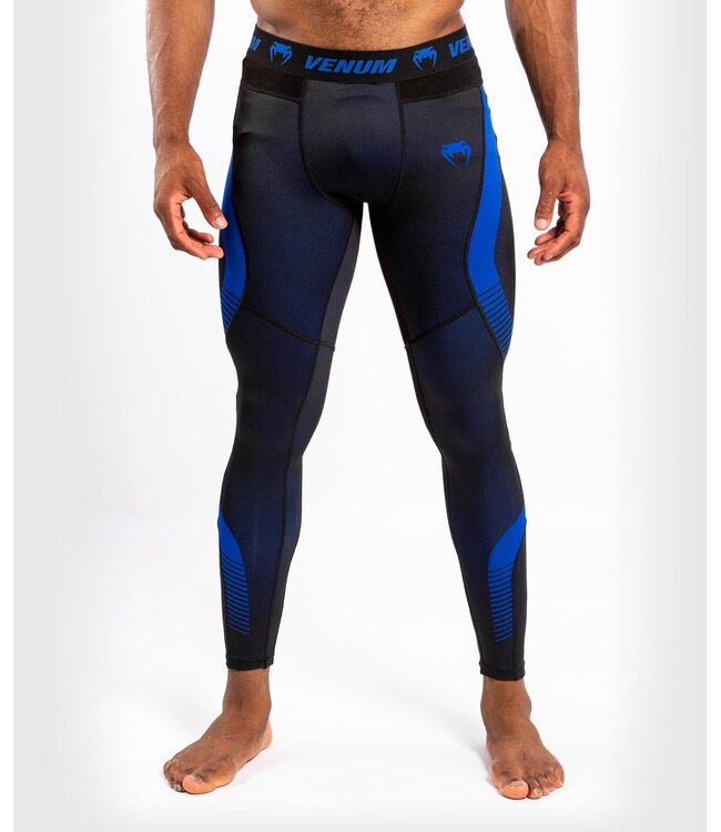 Venum No Gi 3.0 Kompressionshose Tights Schwarz Blau