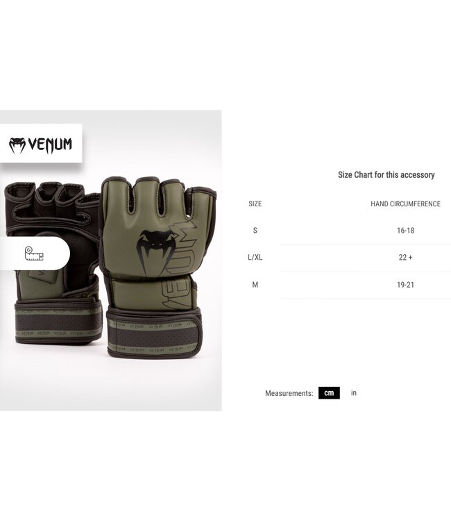 Venum Impact 2.0 MMA-Handschuhe Skintex Schwarz Gold