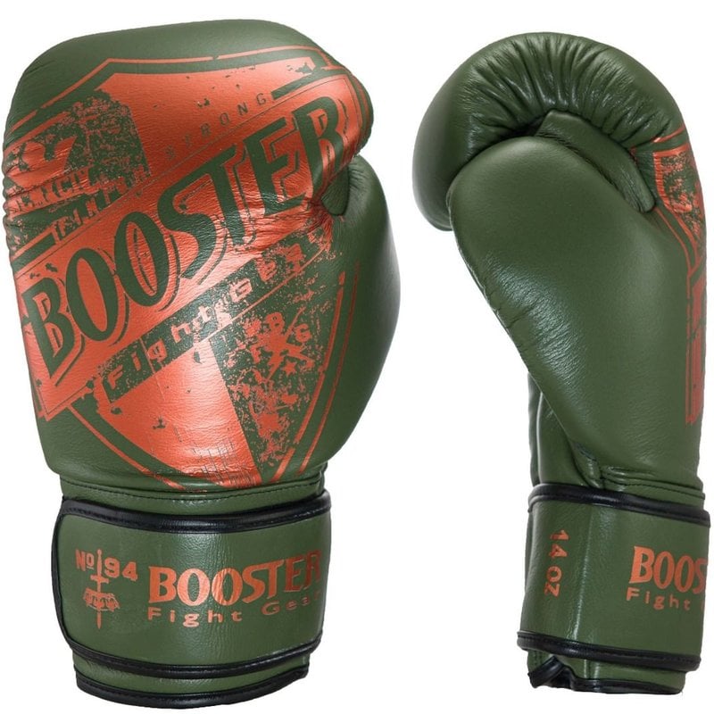 «PRO WIDE» Boxing gloves for sparring, green/gold, 16