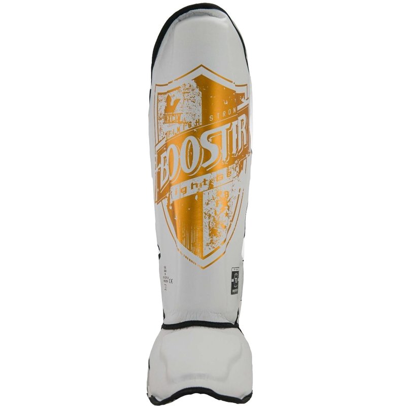 Booster Booster Kickboks Scheenbeschermers BSG Pro Shield 1 Wit Goud