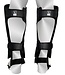 PunchR™ Electric Kickboxing Muay Thai Shin Guards Black White Microfiber